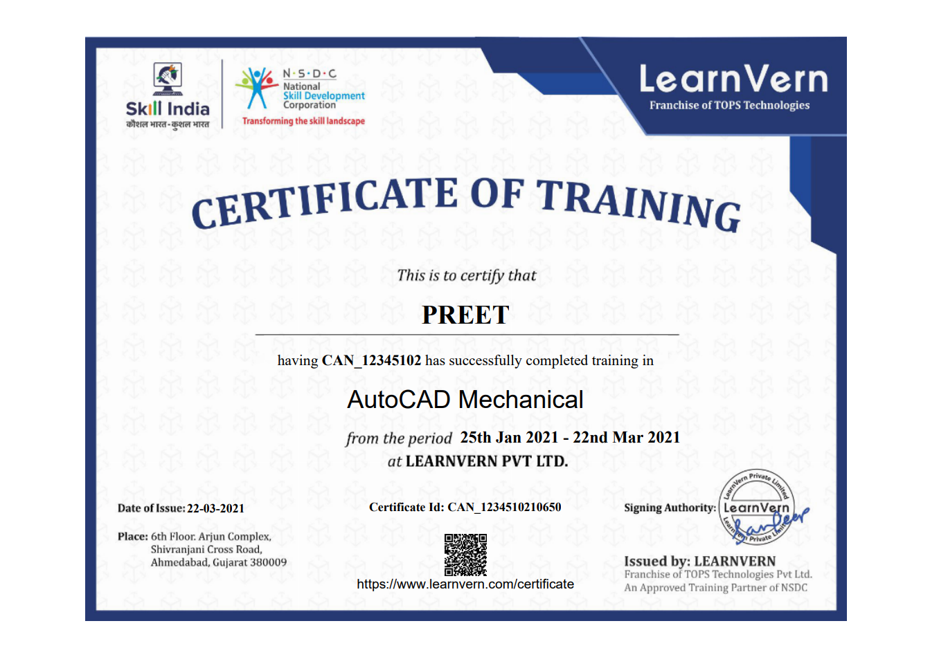 Certification